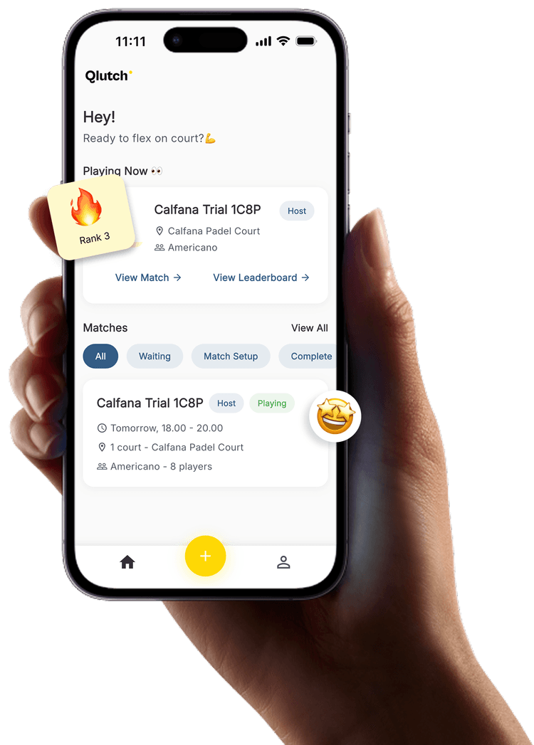 Qlutch home screen mockup