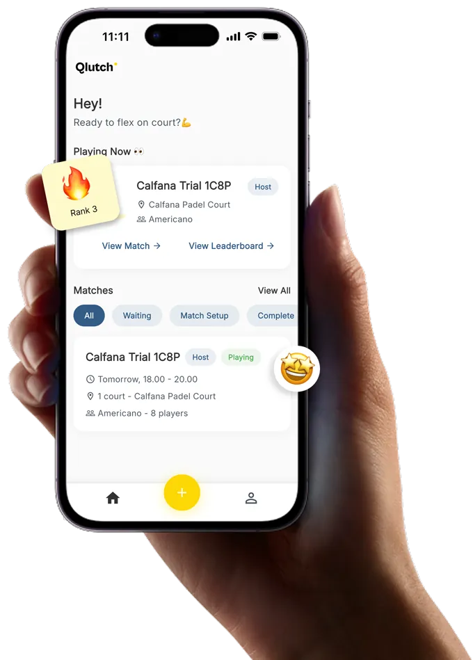 Mockup layar utama Qlutch